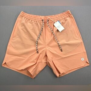 FREE FLY MENS ANDROS SWIM TRUNKS ORANGE DUSK UPF 50+